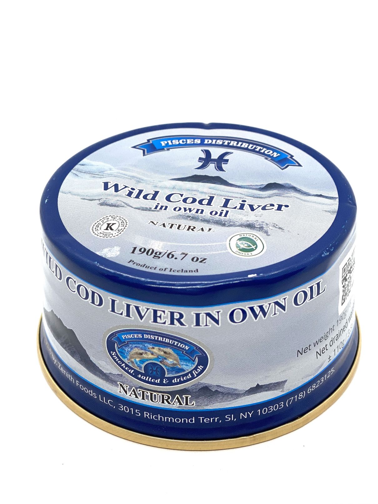 Canned food Canned Fish Codliver WILD COD LIVER IN OWN OIL 190g